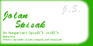 jolan spisak business card